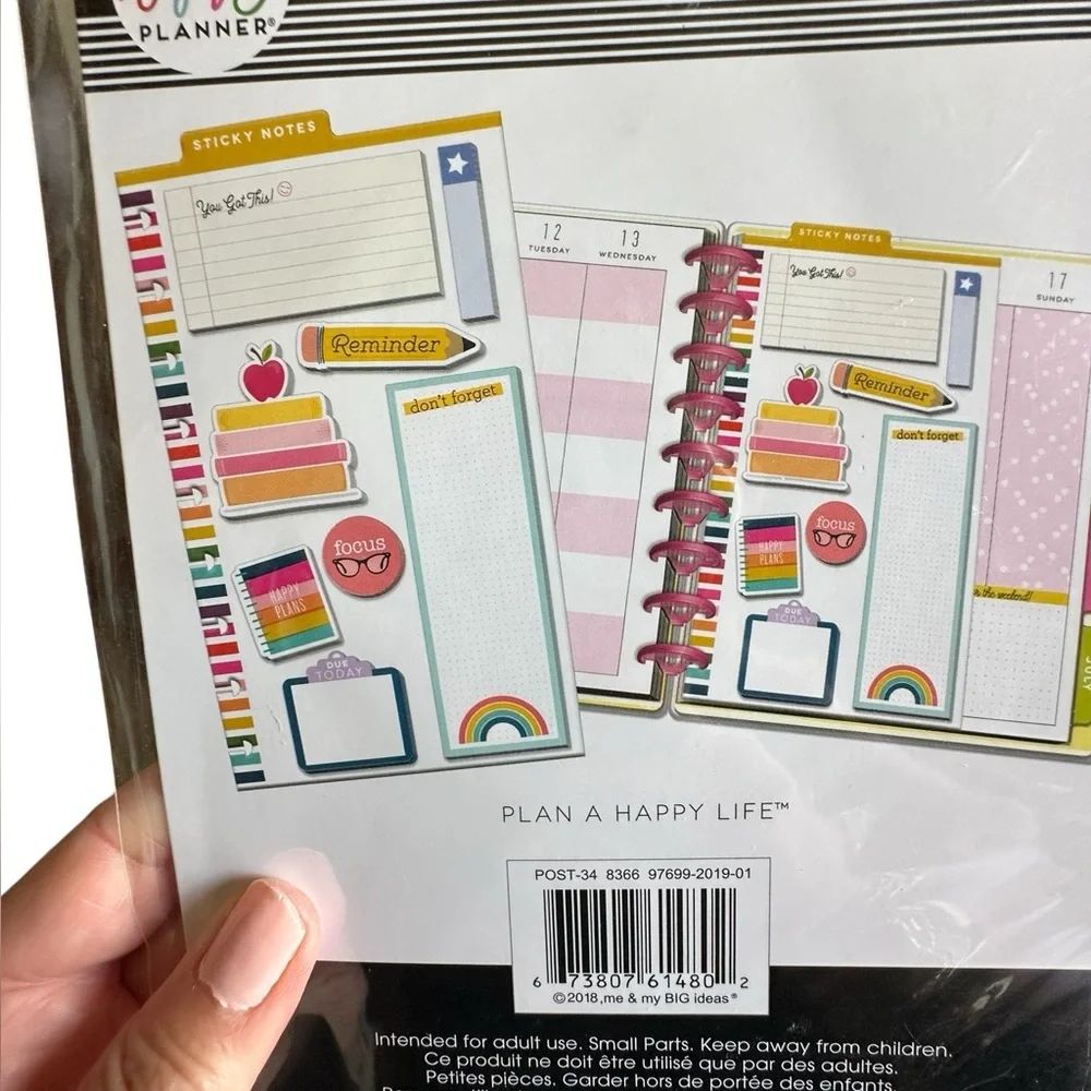 The Happy Planner School Themed 2 Pack Sticky Notes